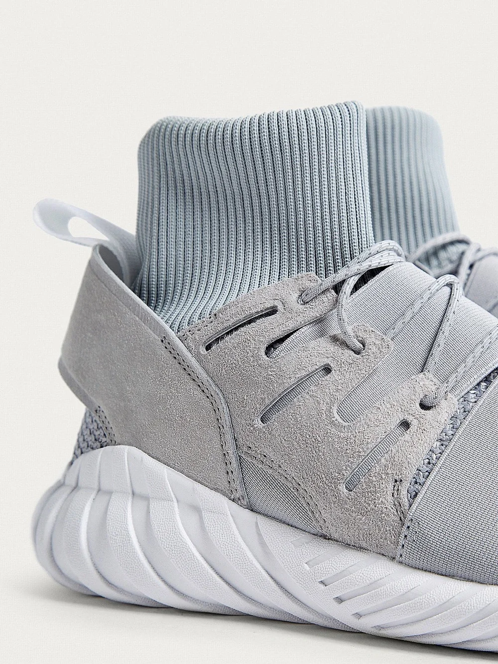 adidas Originals Tubular Doom Winter Grey Primeknit Sock Trainers Size 5.0